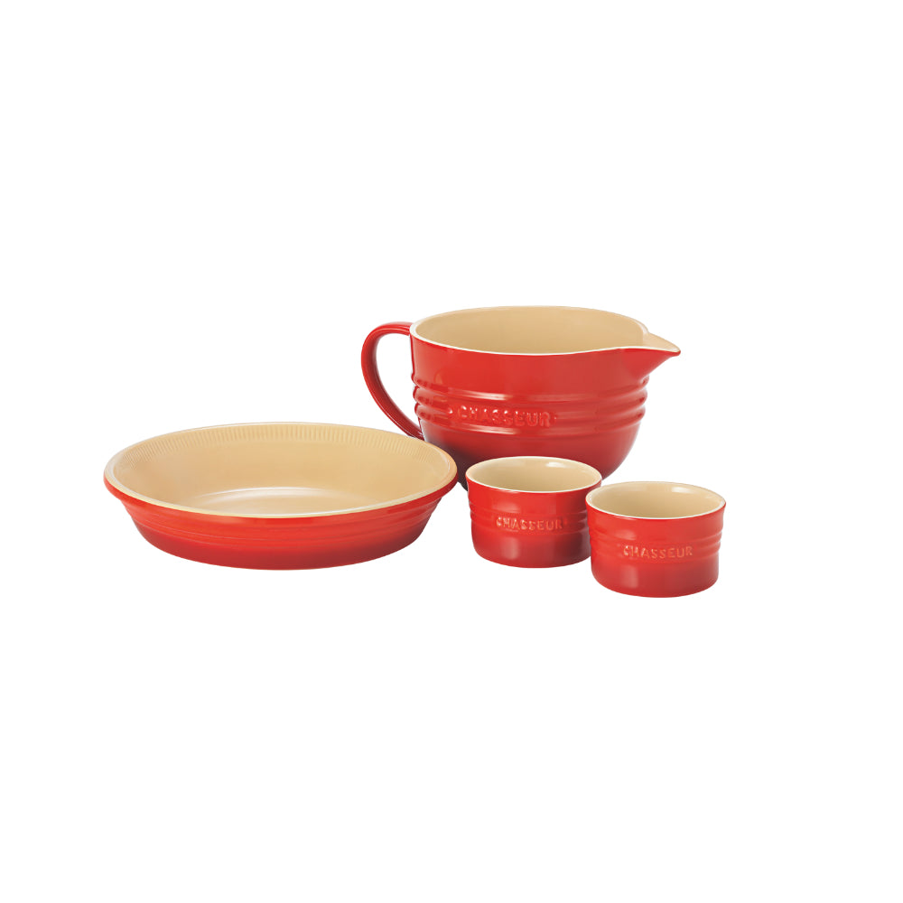 Chasseur 4 pc Starter Baking Set Red