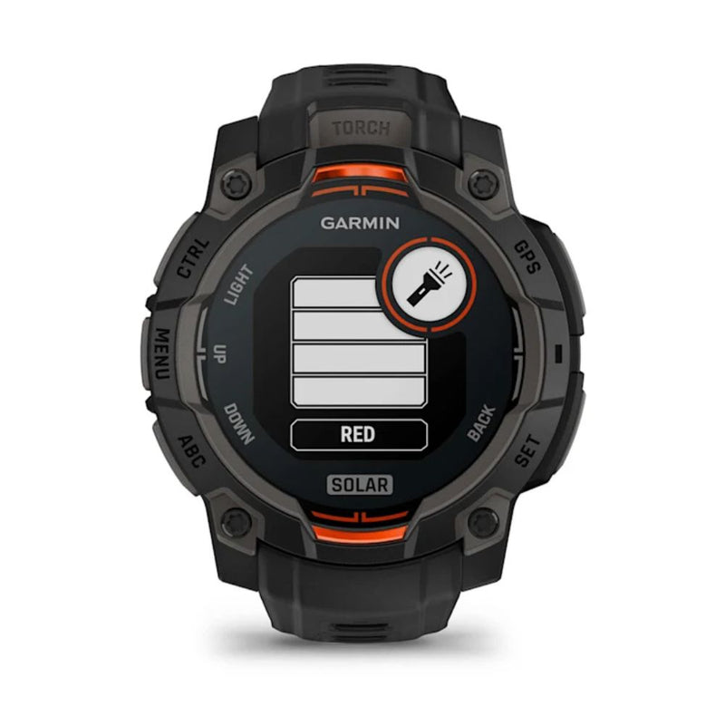 Garmin Instinct 3 – 50 mm, Solar Black with Charcoal Silicone Band