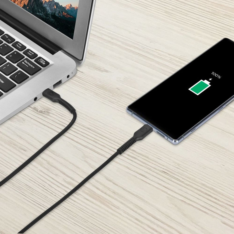 Bonelk Long-Life Easy Grip USB-C to USB-C Cable, 100W 1.2m Black