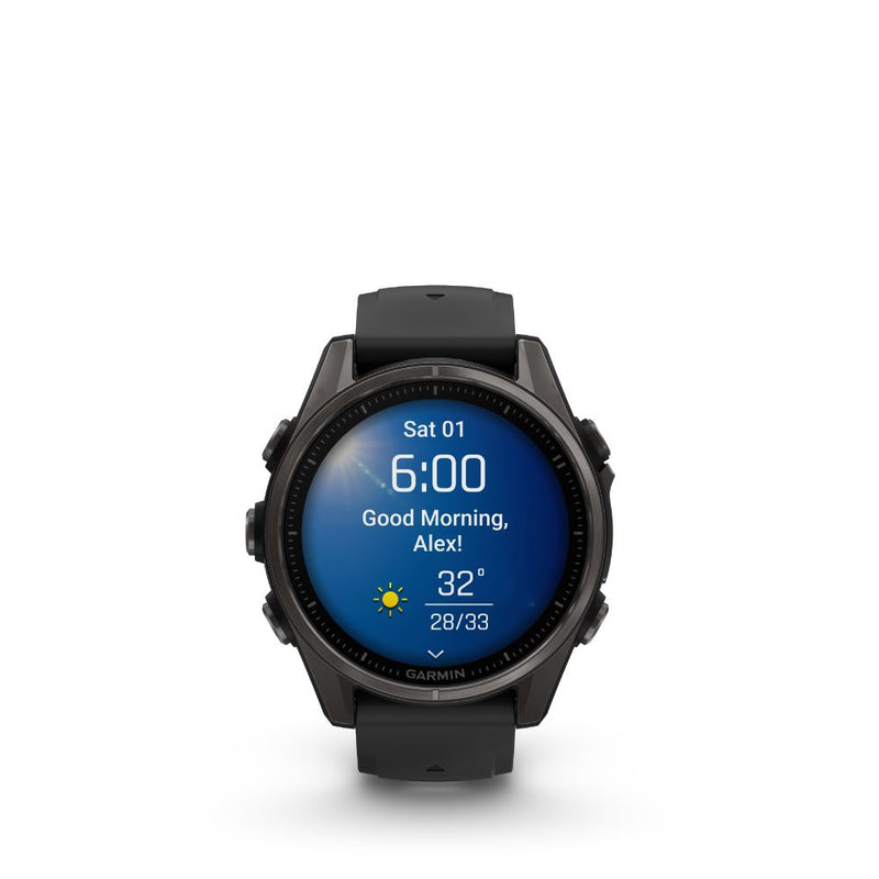 Garmin Fenix 8 51mm AMOLED Sapphire (Carbon Gray DLC Titanium with Black/Pebble Grey Silicone Band)