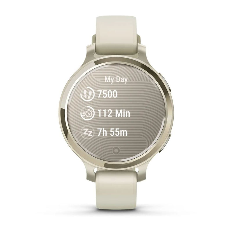 Garmin Lily 2 Active (Cream Gold with Bone Silicone Band)