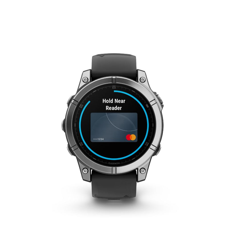 Garmin Fenix E 47mm AMOLED (Stainless Steel with Black Silicone Band)