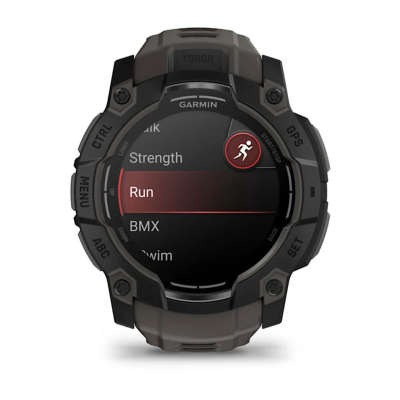 Garmin Instinct 3 – 50 mm, AMOLED Black with Charcoal Silicone Band