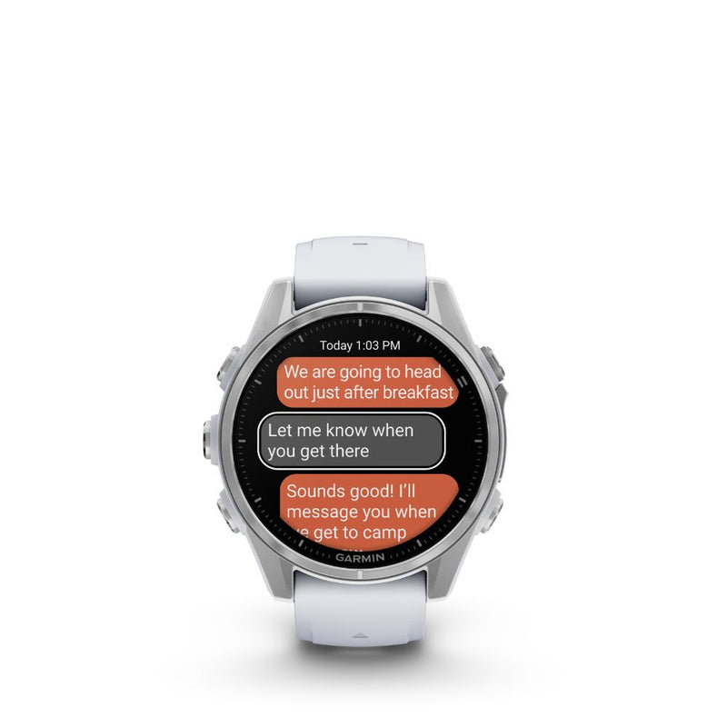 Garmin Fenix 8 43mm AMOLED (Sliver with Whitestone Silicon Band)