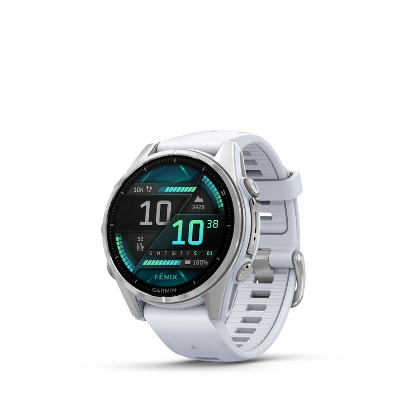 Garmin Fenix 8 43mm AMOLED (Sliver with Whitestone Silicon Band)