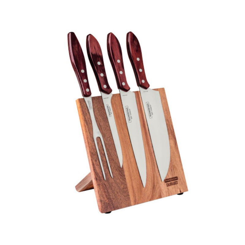 Tramontina Churrasco Barbecue Knife Block 5 Piece - Brown copy