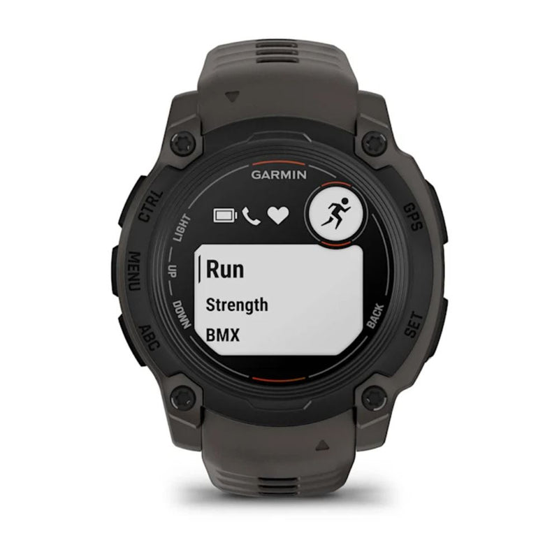 Garmin Instinct E – 45 mm Black with Charcoal Silicone Band